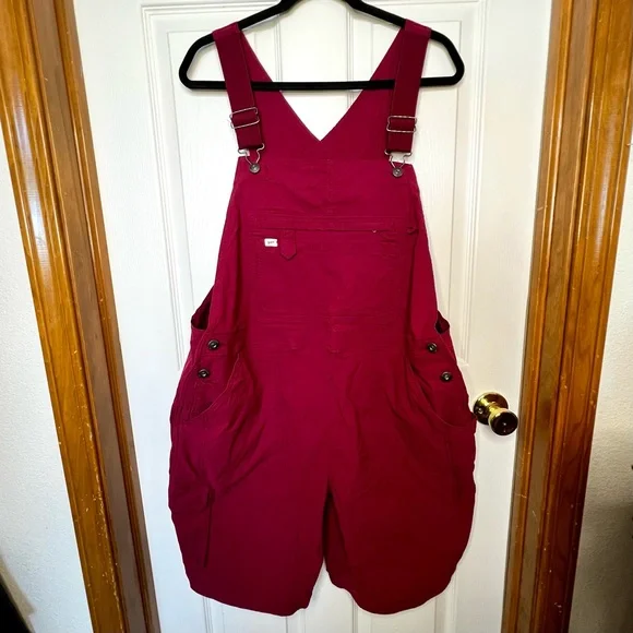 Duluth Heirloom Gardening Short Overalls Burgundy XL - Picture 1 of 8